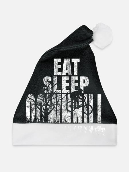 Downhill Geschenk Downhiller shirt - Weihnachtsmütze - Schwarz/Weiß