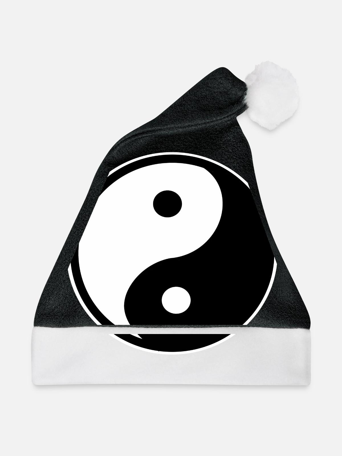 Ying Yang - Weihnachtsmütze - Schwarz/Weiß - Vorne
