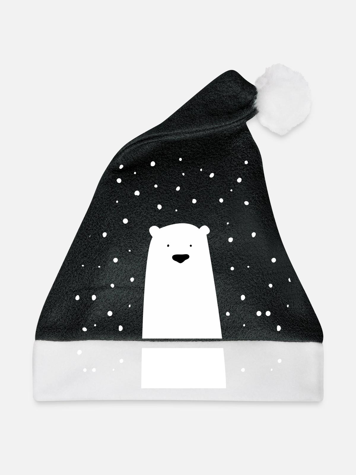 Icebear - Weihnachtsmütze - Schwarz/Weiß - Vorne