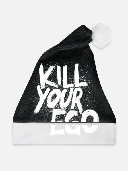 Kill Your Ego - Weihnachtsmütze - Schwarz/Weiß - Vorne