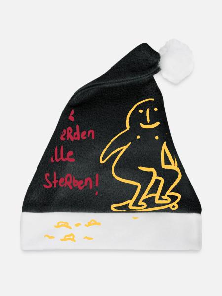 Wir werden alle sterben! - Weihnachtsmütze - Schwarz/Weiß - Vorne