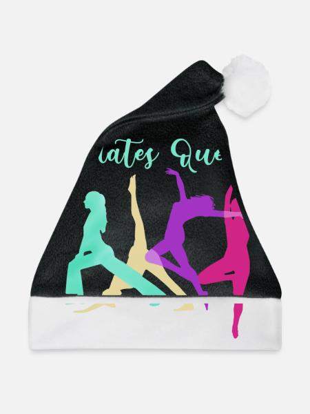 pilates queen,pilates,sport,yoga,aquarell,pastell - Weihnachtsmütze - Schwarz/Weiß - Vorne