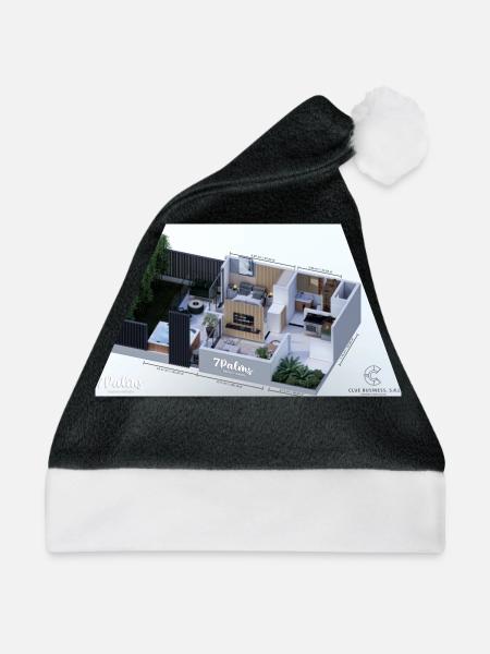 Wohnung - Weihnachtsmütze - Schwarz/Weiß