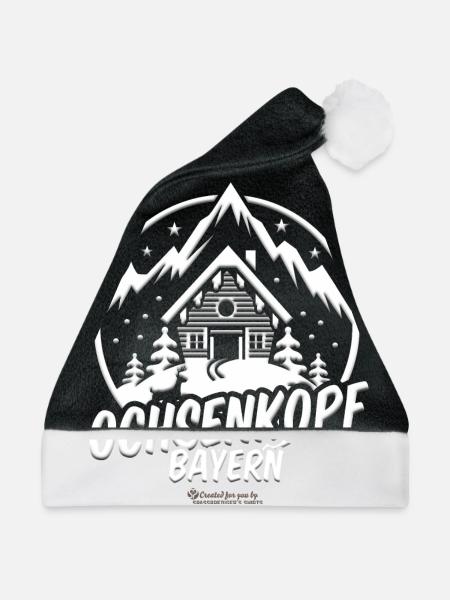Ochsenkopf Bayern Skigebiet - Weihnachtsmütze - Schwarz/Weiß - Vorne