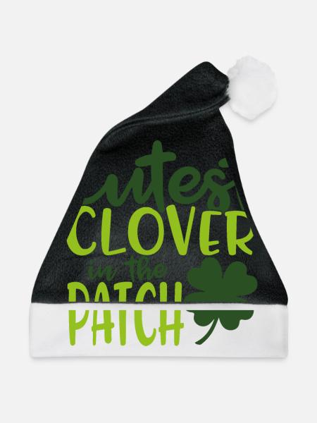 Süßester Klee im Patch - Weihnachtsmütze - Schwarz/Weiß