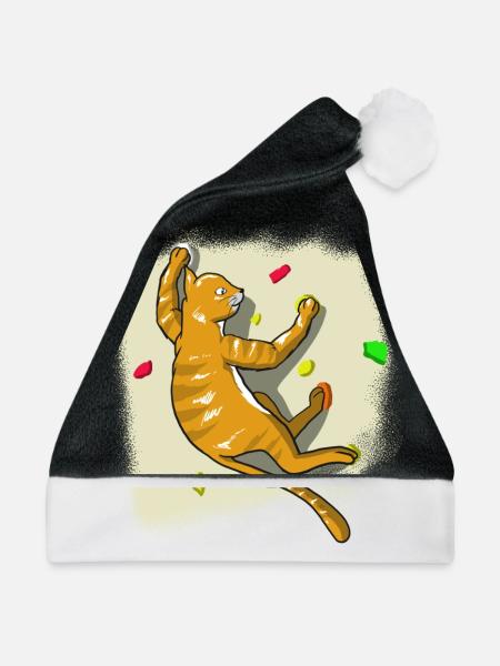 Klettern Bergsport Kletterer - Weihnachtsmütze - Schwarz/Weiß
