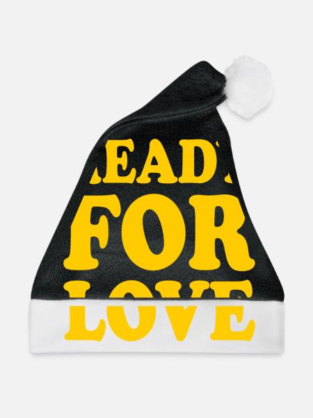 Ready for love - Weihnachtsmütze - Schwarz/Weiß
