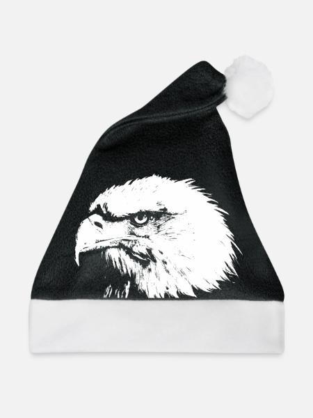 Adlerkopf - Weihnachtsmütze - Schwarz/Weiß