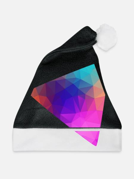 Dreieck bunt - Weihnachtsmütze - Schwarz/Weiß