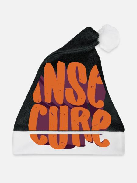 Unsichere Grafik - Weihnachtsmütze - Schwarz/Weiß - Vorne