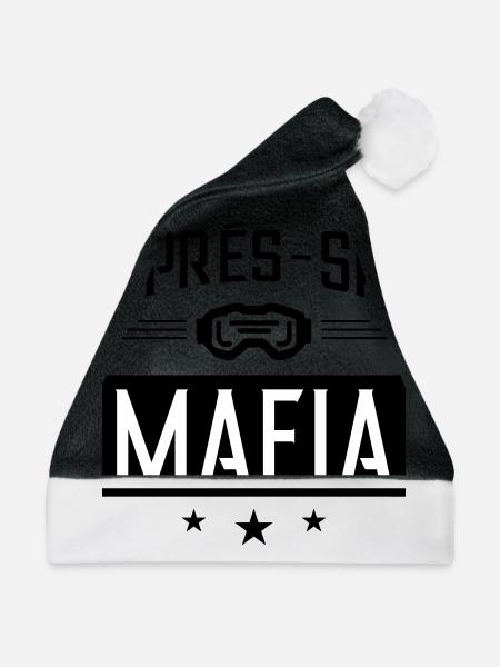 Apres Ski Mafia Spruch - Weihnachtsmütze - Schwarz/Weiß