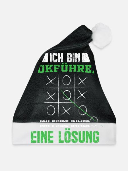 Lokführer - Weihnachtsmütze - Schwarz/Weiß - Vorne