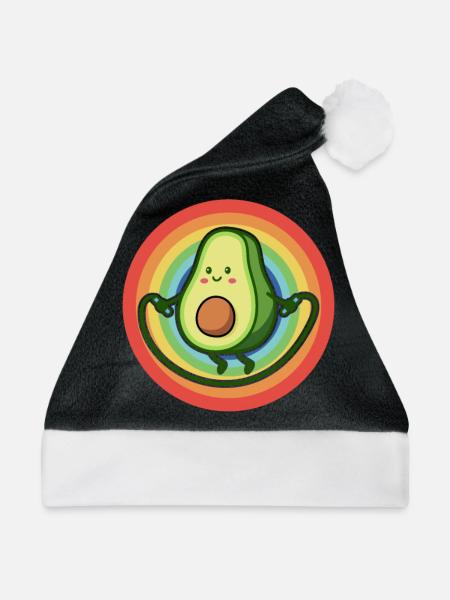 avocado - Weihnachtsmütze - Schwarz/Weiß