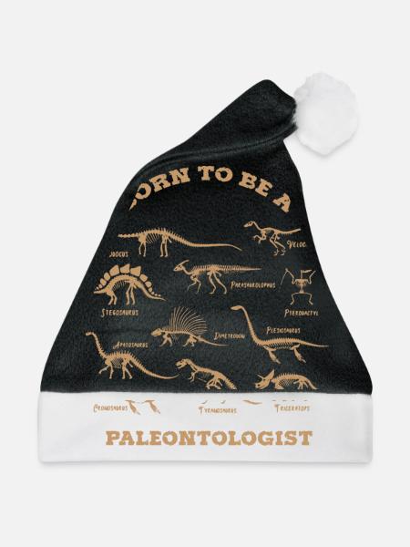 Paläontologe, Dino, Dinosaurier - Weihnachtsmütze - Schwarz/Weiß