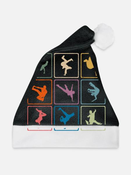Retro-Break-Tänzerin Breatdancing - Weihnachtsmütze - Schwarz/Weiß