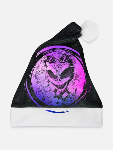 Alien - Weihnachtsmütze - Schwarz/Weiß