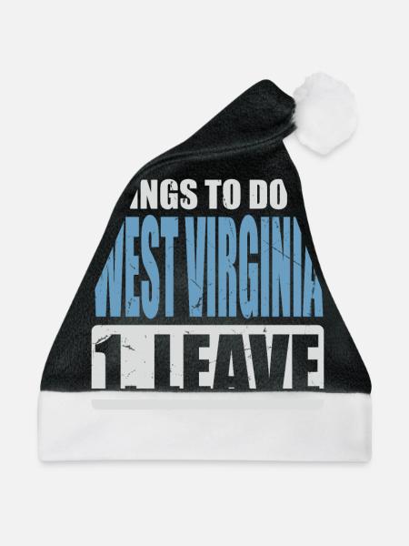 West Virginia Meme - Weihnachtsmütze - Schwarz/Weiß - Vorne