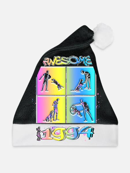 Awesome since 1994. Agility, Hundetraining - Weihnachtsmütze - Schwarz/Weiß