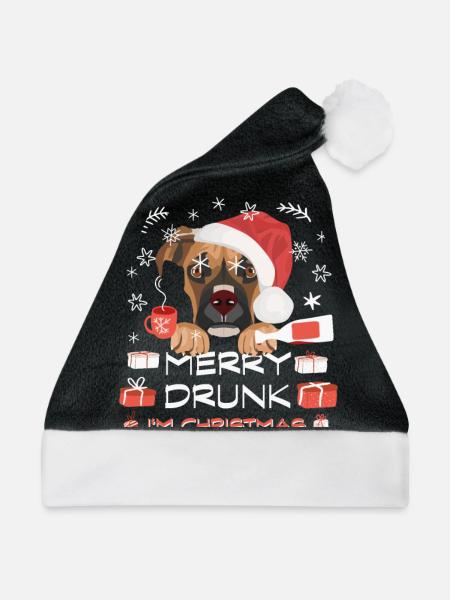 Boxer Weihnachtsmarkt - Weihnachtsmütze - Schwarz/Weiß