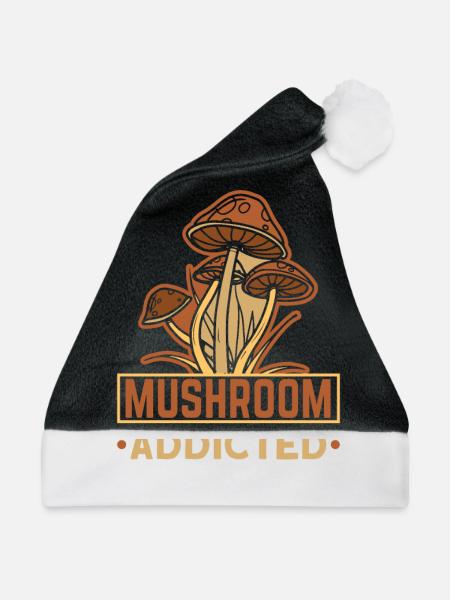 Morels Mushroom Picker Mushroom Farmer Mushroom - Weihnachtsmütze - Schwarz/Weiß - Vorne