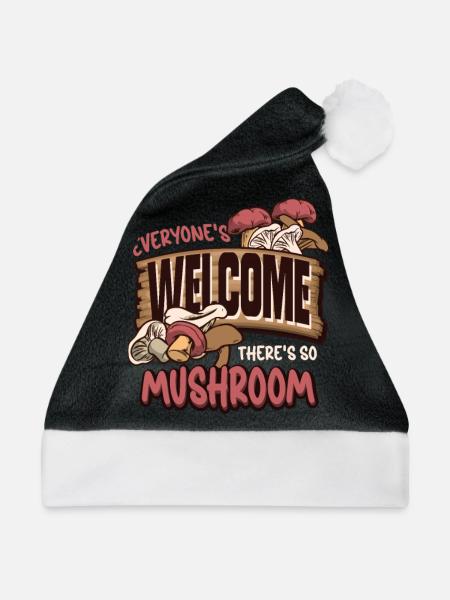 Morels Mushroom Picker Mushroom Farmer Mushroom - Weihnachtsmütze - Schwarz/Weiß - Vorne