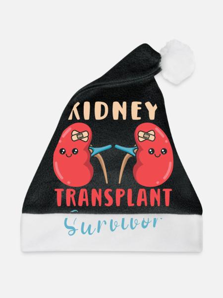 Kidney Transplant Kidney Donor Kidney Disease - Weihnachtsmütze - Schwarz/Weiß - Vorne