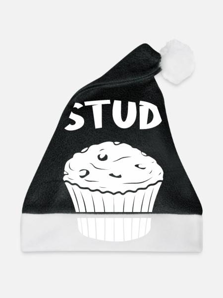 Simple and Cute Stud Muffi - Weihnachtsmütze - Schwarz/Weiß - Vorne