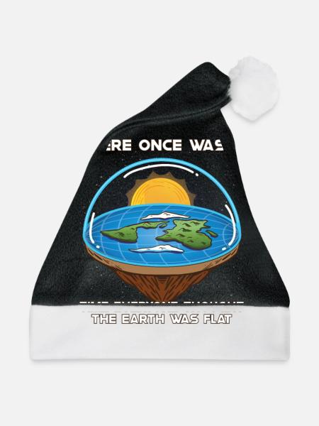 Flat Earth Theory Flat Earth Army Earth - Weihnachtsmütze - Schwarz/Weiß - Vorne