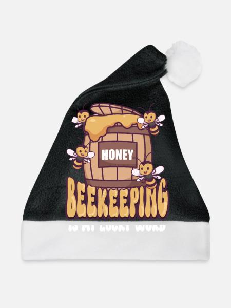 Honey Bee Beekeeping Beekeeper Honeybee Beekeeping - Weihnachtsmütze - Schwarz/Weiß - Vorne