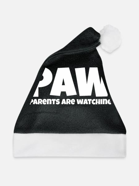 Parents are watching - Weihnachtsmütze - Schwarz/Weiß - Vorne