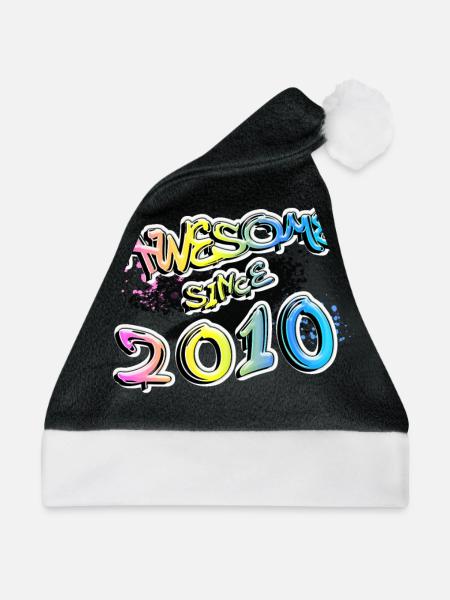 Awesome since 2010 - Weihnachtsmütze - Schwarz/Weiß