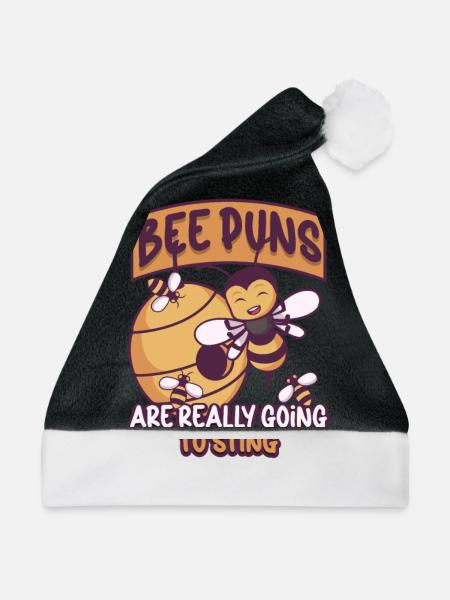 Honey Bee Beekeeping Beekeeper Honeybee Beekeeping - Weihnachtsmütze - Schwarz/Weiß - Vorne