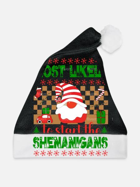most likely to start - Weihnachtsmütze - Schwarz/Weiß