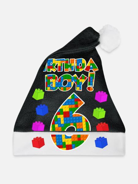 6. Geburtstag Jungen 6 Jahre Kind Sohn - Weihnachtsmütze - Schwarz/Weiß