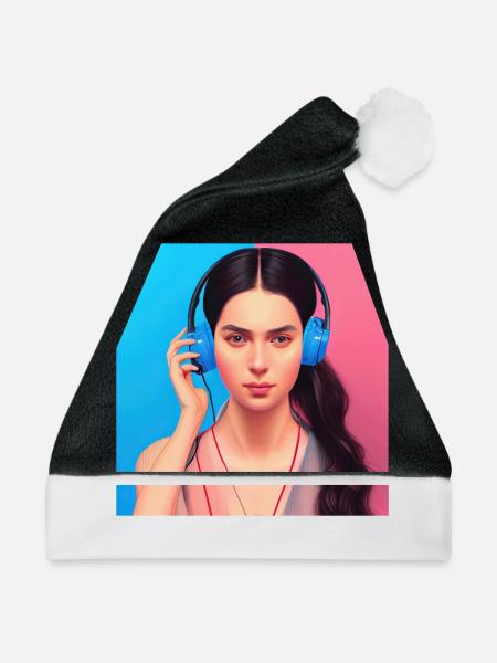 Musiclover, musician Character Design - Weihnachtsmütze - Schwarz/Weiß