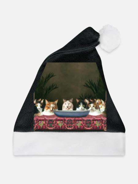Cat Art History - Weihnachtsmütze - Schwarz/Weiß