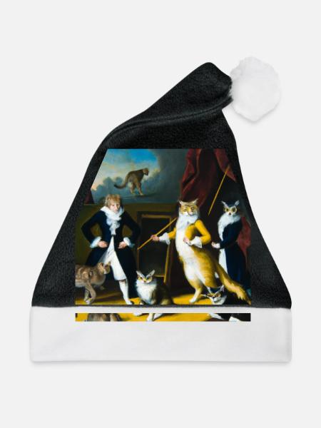 Cat Art History - Weihnachtsmütze - Schwarz/Weiß