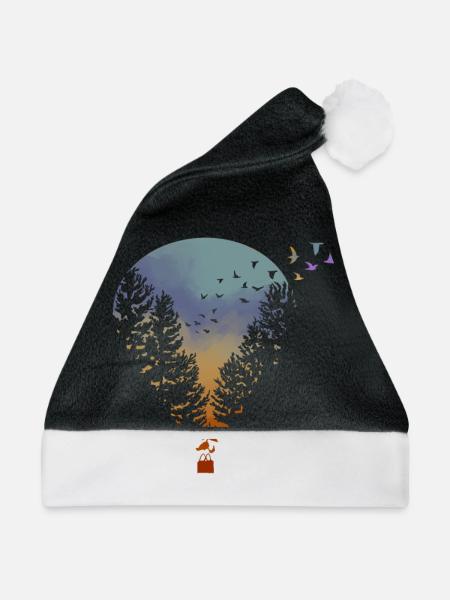 Weit weg fliegen - Weihnachtsmütze - Schwarz/Weiß