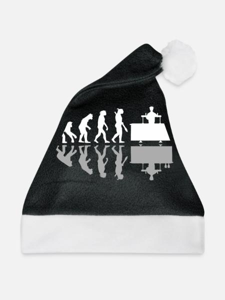 Human Evolution Funny Barkeeper Bartender - Weihnachtsmütze - Schwarz/Weiß