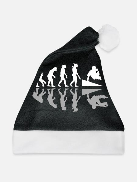Human Evolution Parkour Freerunning Freerunner - Weihnachtsmütze - Schwarz/Weiß - Vorne