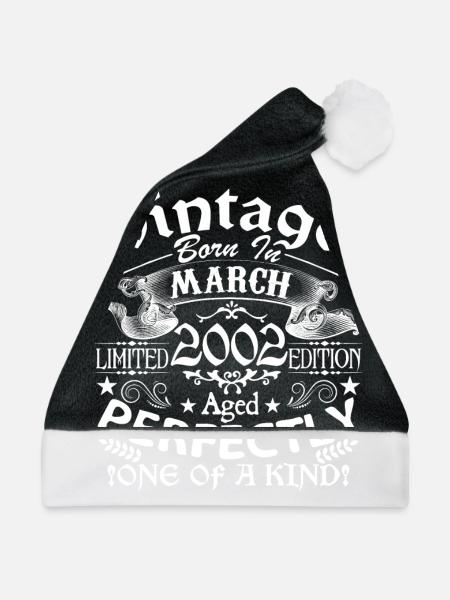 März 2002 | Jubiläum 2002 Vintage Mars - Weihnachtsmütze - Schwarz/Weiß - Vorne