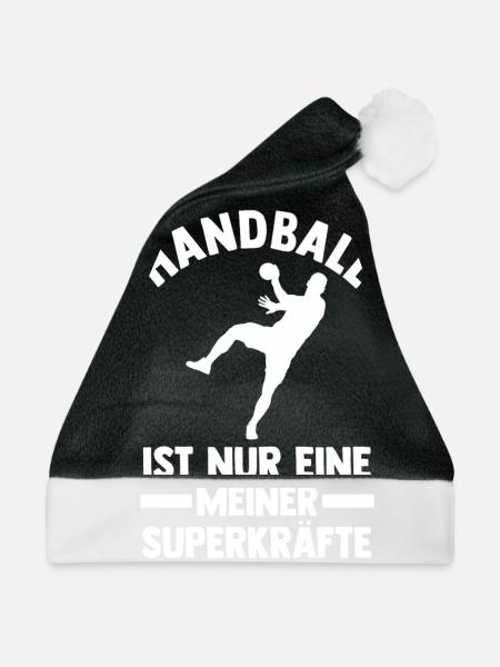 Handballspieler Handballer Handballverein Handball - Weihnachtsmütze - Schwarz/Weiß