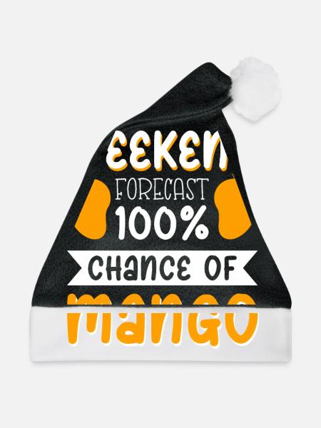 Wochenendprognose - 100% Chance auf Mango - Weihnachtsmütze - Schwarz/Weiß