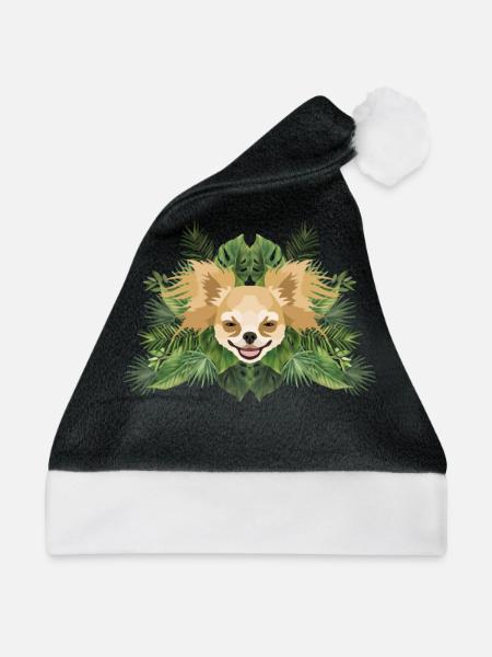 Tropical Chihuahua - Weihnachtsmütze - Schwarz/Weiß