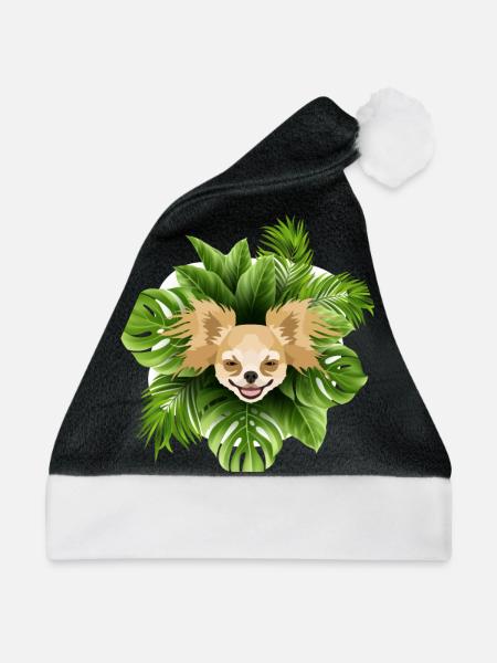 Tropical Chihuahua - Weihnachtsmütze - Schwarz/Weiß