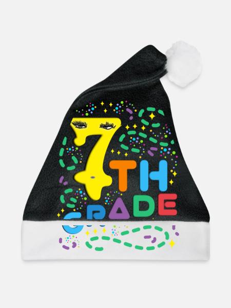 Sieben Grader - 7th Grade - Weihnachtsmütze - Schwarz/Weiß