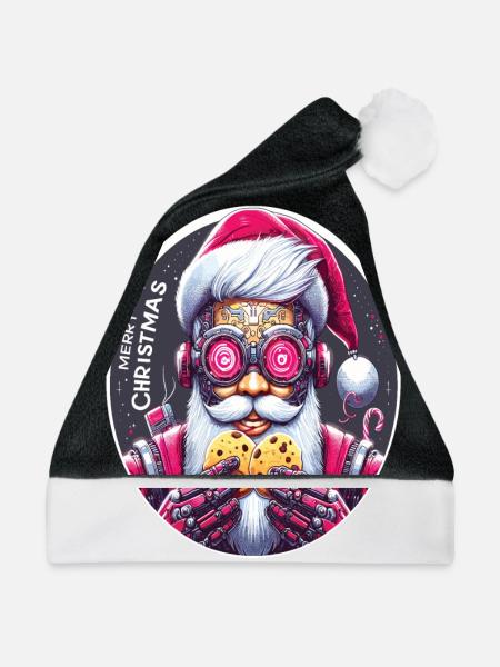 Weihnachtsmann Cyberpunk - Weihnachtsmütze - Schwarz/Weiß
