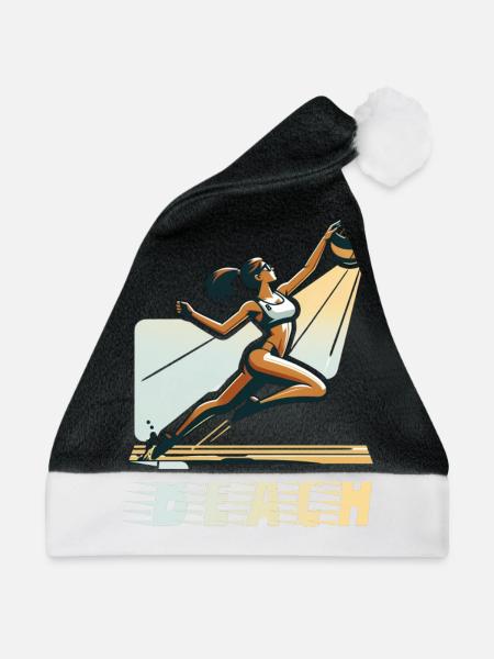 Beach Volleyball - Weihnachtsmütze - Schwarz/Weiß