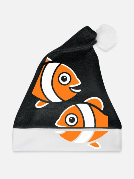 Humor Kleiner Clownfisch - Weihnachtsmütze - Schwarz/Weiß
