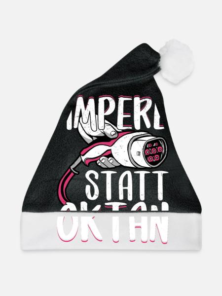 Ampere Statt Oktan - Weihnachtsmütze - Schwarz/Weiß